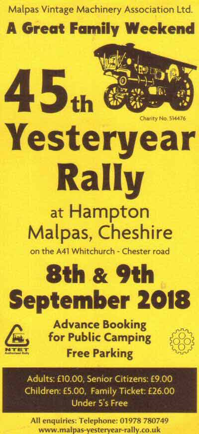 Chestertourist.com - Yesteryear Rally Page One